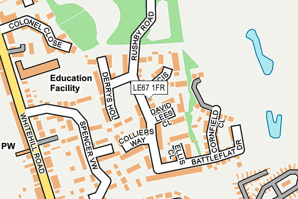 LE67 1FR map - OS OpenMap – Local (Ordnance Survey)