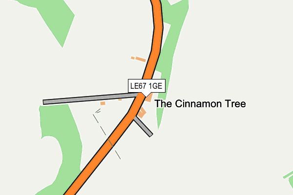 LE67 1GE map - OS OpenMap – Local (Ordnance Survey)