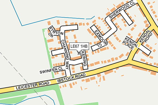 LE67 1HB map - OS OpenMap – Local (Ordnance Survey)