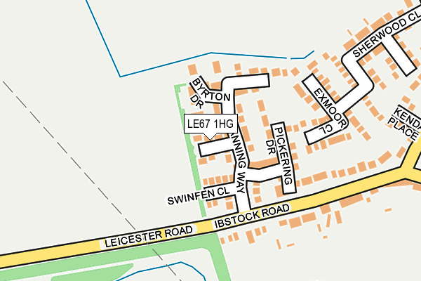 LE67 1HG map - OS OpenMap – Local (Ordnance Survey)