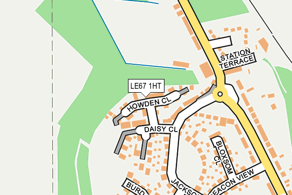 LE67 1HT map - OS OpenMap – Local (Ordnance Survey)