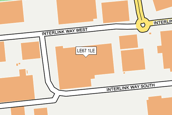 LE67 1LE map - OS OpenMap – Local (Ordnance Survey)