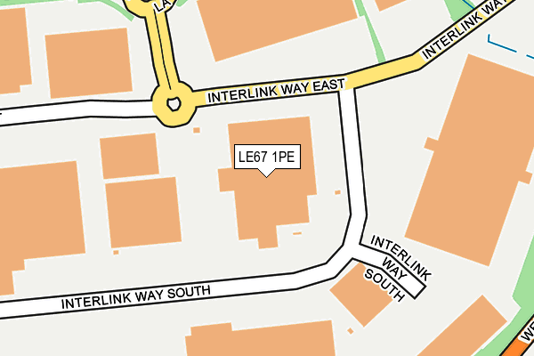 LE67 1PE map - OS OpenMap – Local (Ordnance Survey)