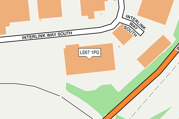 LE67 1PG map - OS OpenMap – Local (Ordnance Survey)