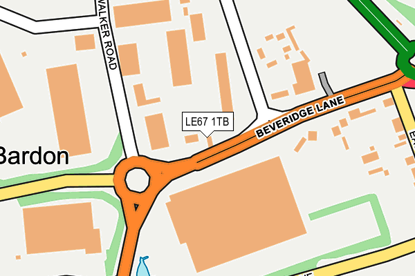 LE67 1TB map - OS OpenMap – Local (Ordnance Survey)