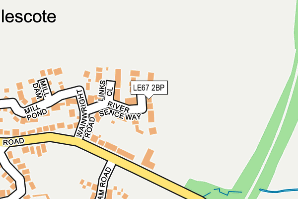 LE67 2BP map - OS OpenMap – Local (Ordnance Survey)