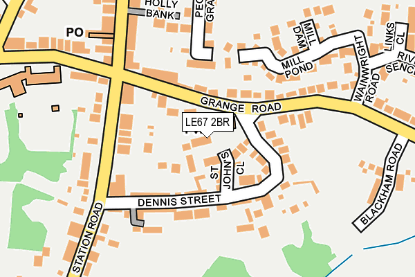 LE67 2BR map - OS OpenMap – Local (Ordnance Survey)