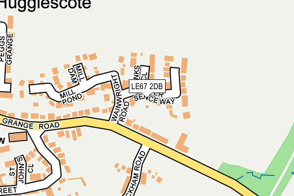 LE67 2DB map - OS OpenMap – Local (Ordnance Survey)