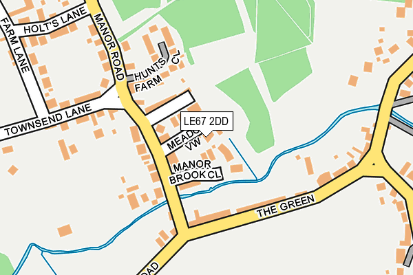 LE67 2DD map - OS OpenMap – Local (Ordnance Survey)