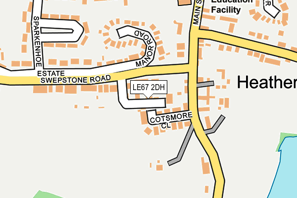 LE67 2DH map - OS OpenMap – Local (Ordnance Survey)