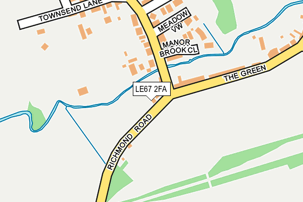 LE67 2FA map - OS OpenMap – Local (Ordnance Survey)