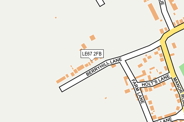 LE67 2FB map - OS OpenMap – Local (Ordnance Survey)