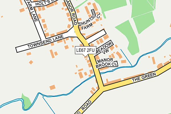 LE67 2FU map - OS OpenMap – Local (Ordnance Survey)