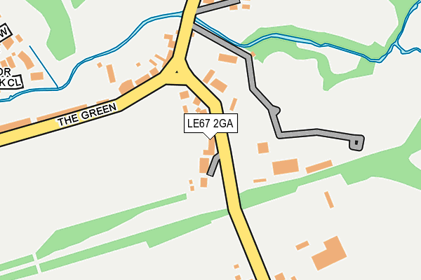 LE67 2GA map - OS OpenMap – Local (Ordnance Survey)