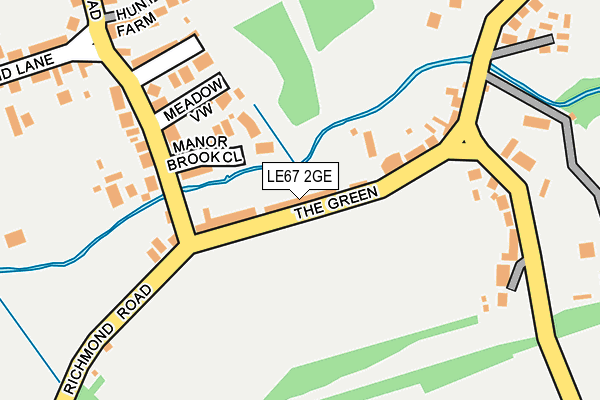 LE67 2GE map - OS OpenMap – Local (Ordnance Survey)