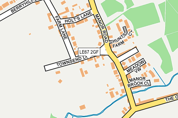 LE67 2GF map - OS OpenMap – Local (Ordnance Survey)
