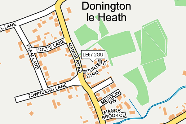 LE67 2GU map - OS OpenMap – Local (Ordnance Survey)