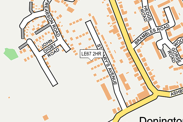 LE67 2HR map - OS OpenMap – Local (Ordnance Survey)