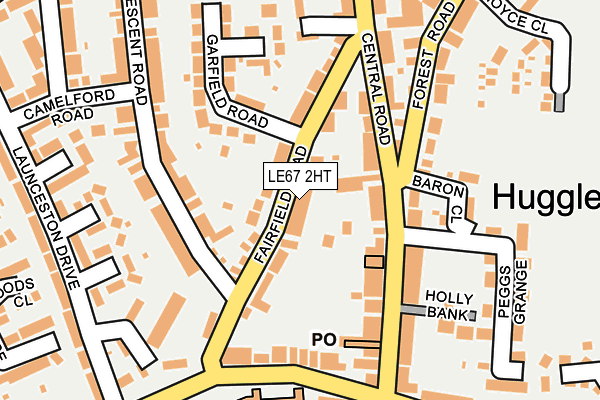 LE67 2HT map - OS OpenMap – Local (Ordnance Survey)