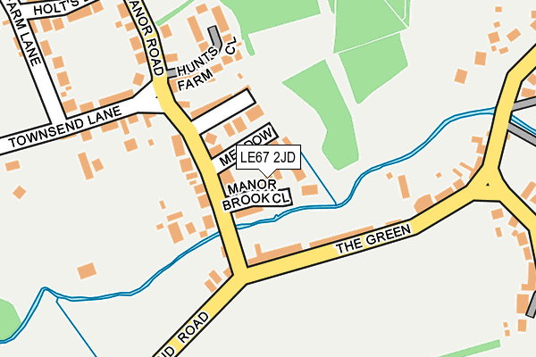 LE67 2JD map - OS OpenMap – Local (Ordnance Survey)