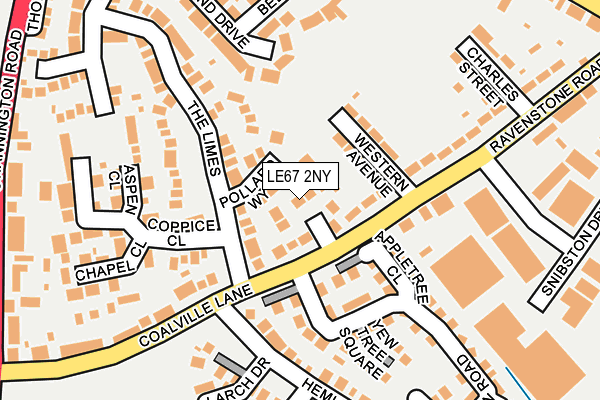 LE67 2NY map - OS OpenMap – Local (Ordnance Survey)