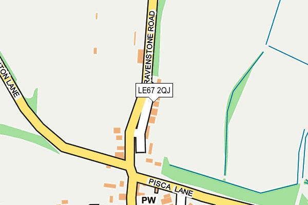 LE67 2QJ map - OS OpenMap – Local (Ordnance Survey)