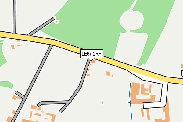 LE67 2RF map - OS OpenMap – Local (Ordnance Survey)