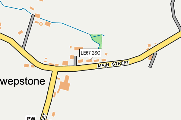 LE67 2SG map - OS OpenMap – Local (Ordnance Survey)