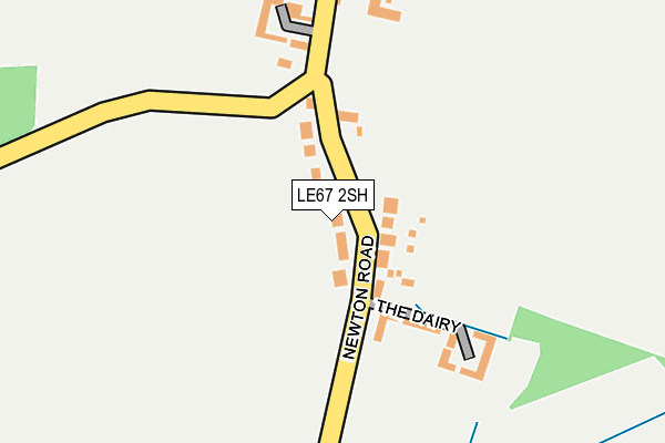 LE67 2SH map - OS OpenMap – Local (Ordnance Survey)
