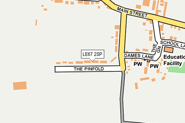 LE67 2SP map - OS OpenMap – Local (Ordnance Survey)