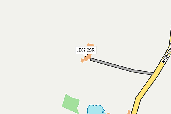 LE67 2SR map - OS OpenMap – Local (Ordnance Survey)