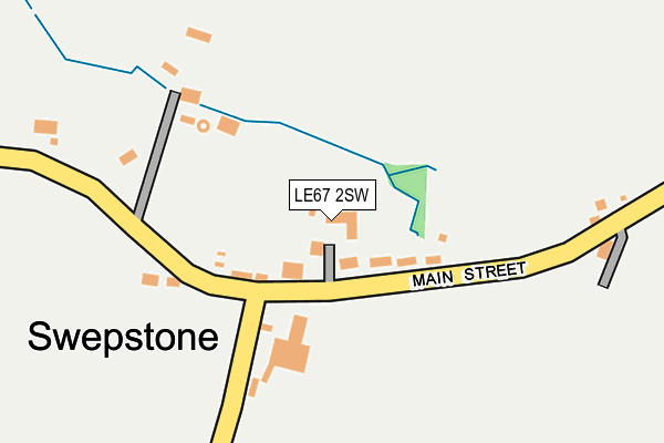 LE67 2SW map - OS OpenMap – Local (Ordnance Survey)