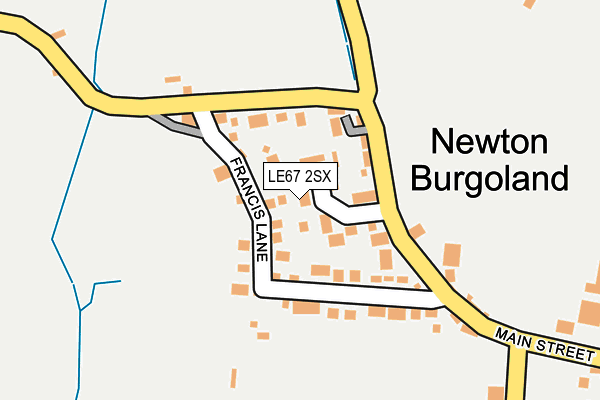 LE67 2SX map - OS OpenMap – Local (Ordnance Survey)