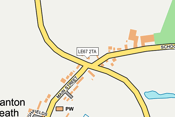 LE67 2TA map - OS OpenMap – Local (Ordnance Survey)