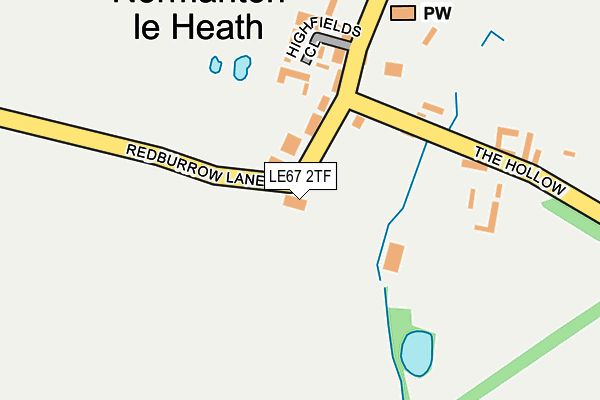 LE67 2TF map - OS OpenMap – Local (Ordnance Survey)