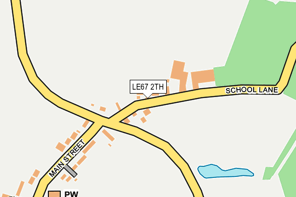 LE67 2TH map - OS OpenMap – Local (Ordnance Survey)