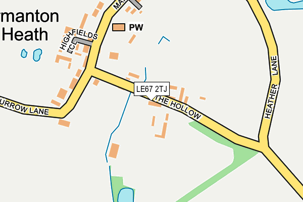 LE67 2TJ map - OS OpenMap – Local (Ordnance Survey)