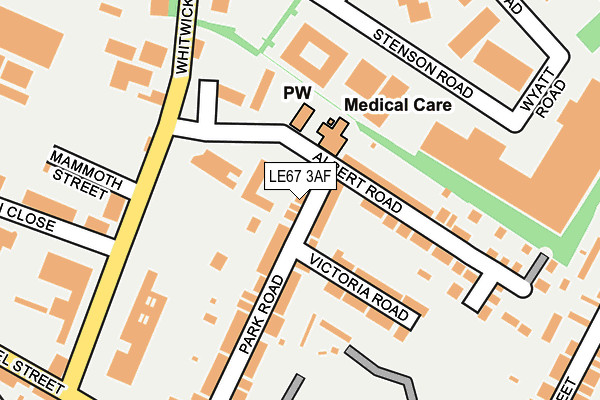 LE67 3AF map - OS OpenMap – Local (Ordnance Survey)