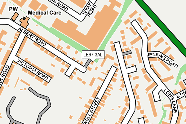 LE67 3AL map - OS OpenMap – Local (Ordnance Survey)