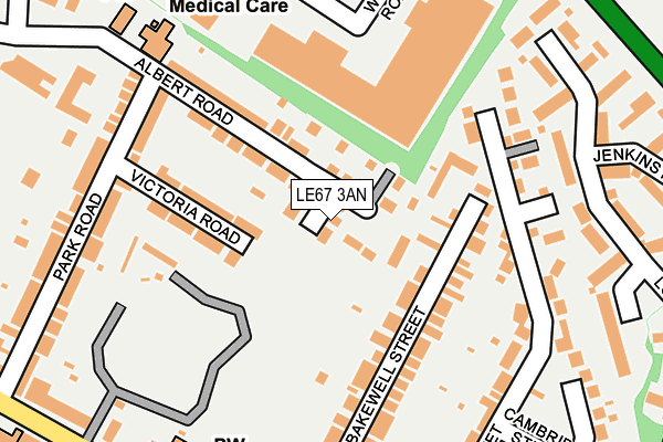 LE67 3AN map - OS OpenMap – Local (Ordnance Survey)