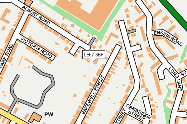 LE67 3BF map - OS OpenMap – Local (Ordnance Survey)