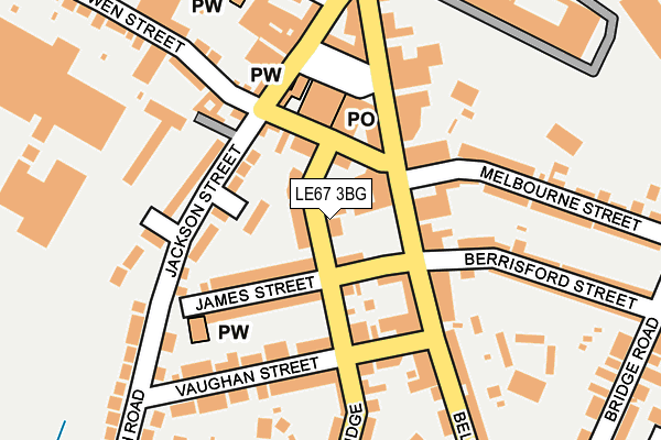 LE67 3BG map - OS OpenMap – Local (Ordnance Survey)