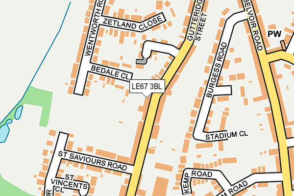 LE67 3BL map - OS OpenMap – Local (Ordnance Survey)