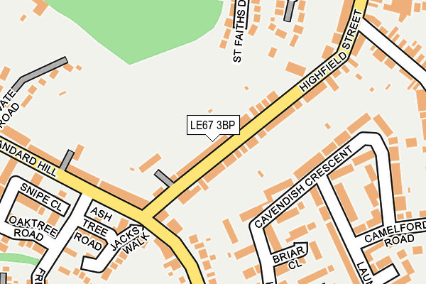 LE67 3BP map - OS OpenMap – Local (Ordnance Survey)