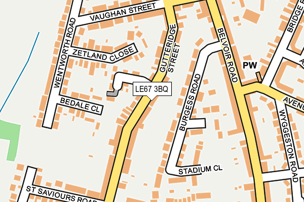 LE67 3BQ map - OS OpenMap – Local (Ordnance Survey)