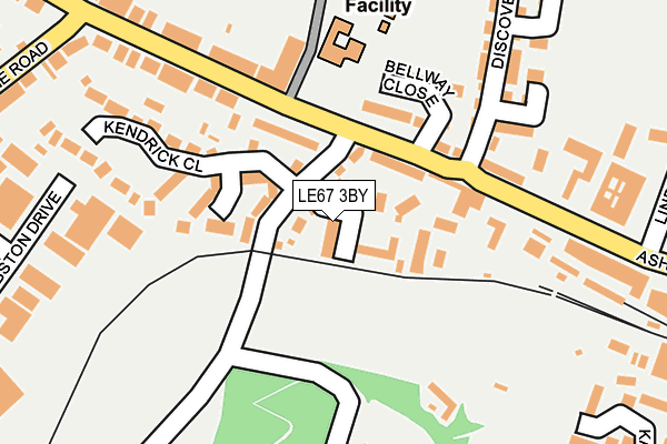 LE67 3BY map - OS OpenMap – Local (Ordnance Survey)