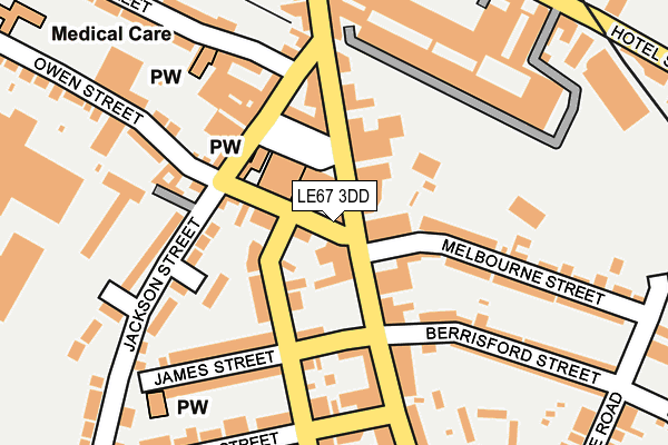 LE67 3DD map - OS OpenMap – Local (Ordnance Survey)