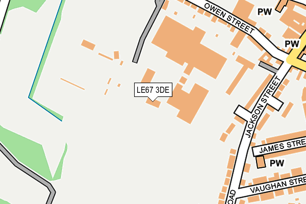 LE67 3DE map - OS OpenMap – Local (Ordnance Survey)