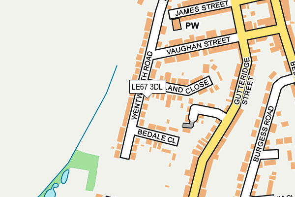 LE67 3DL map - OS OpenMap – Local (Ordnance Survey)