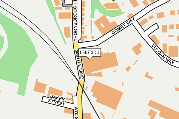 LE67 3DU map - OS OpenMap – Local (Ordnance Survey)